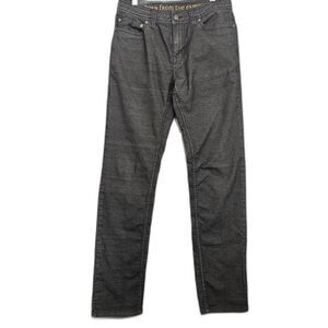 prAna Bridger Jeans Slim Straight Black Sz 30X34 Charcoal Gorpcore